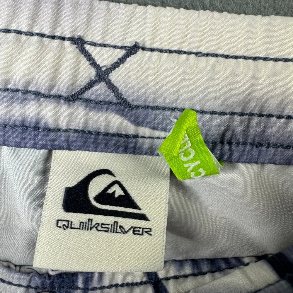 Quiksilver‎ Mens Large Purple Tropical Palm Tree Sunset Board Shorts Swim Trunks